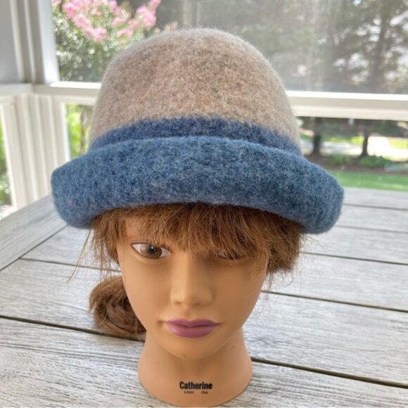 None Accessories - Felted Wool Cloche Bucket Hat